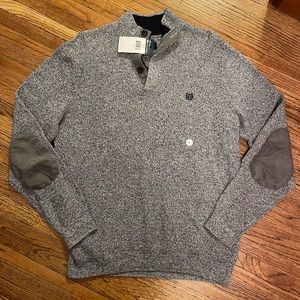 NWT Chaps 1/4 button-up Sweater